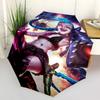 1 PC Automatic Folding Umbrella - Jinx Pattern Portable Foldable Design With 8 Ribs Christmas Birthday Gifts
