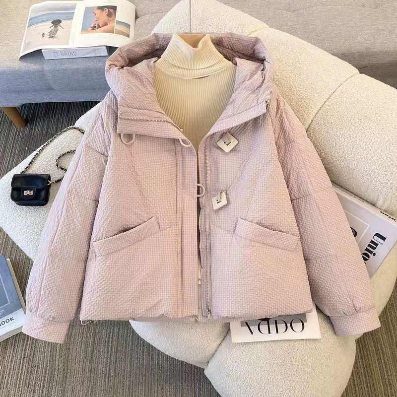New Down Cotton-padded Clothes Women's Short Loose Hooded Cotton-padded Clothes Autumn and Winter Cotton-padded Jackets
