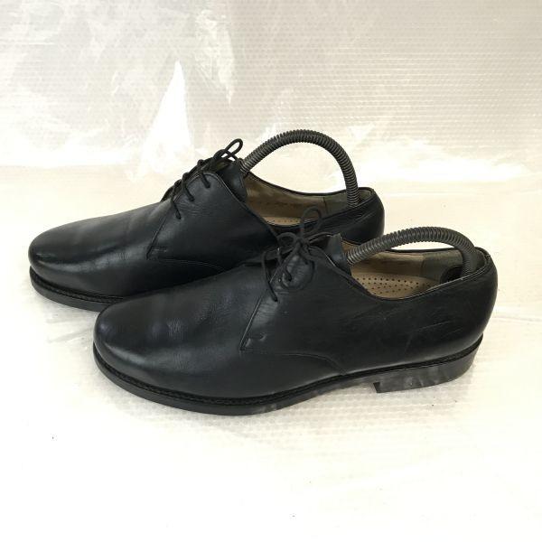 70s-80s Heinrich Dinkelacker Apollo Plain Toe Shoes Men’s 7G 25.5 Black(USED)