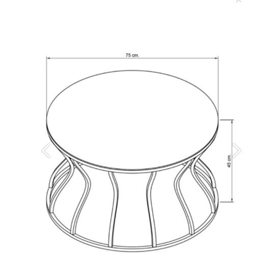 Hourglass Coffee Table Gold Leg, Bronze Mirror