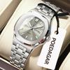 POEDAGAR Square Woman Watch Date Week Waterproof Luminous Ladies Watch Stainless Steel Quartz Fashion Watches Gift