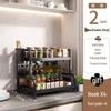Multifunctional Kitchen Countertop Seasoning Rack with Salt Storage Jars