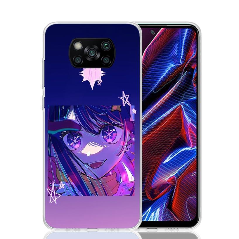 Japan Anime Oshi No Ko Phone Case For Xiaomi Poco F7 Ultra X7 X6 Pro X5 Redmi 15 15C 13 13C 12 12C 10 10A 10C 9 9A 9C 9T Shell P