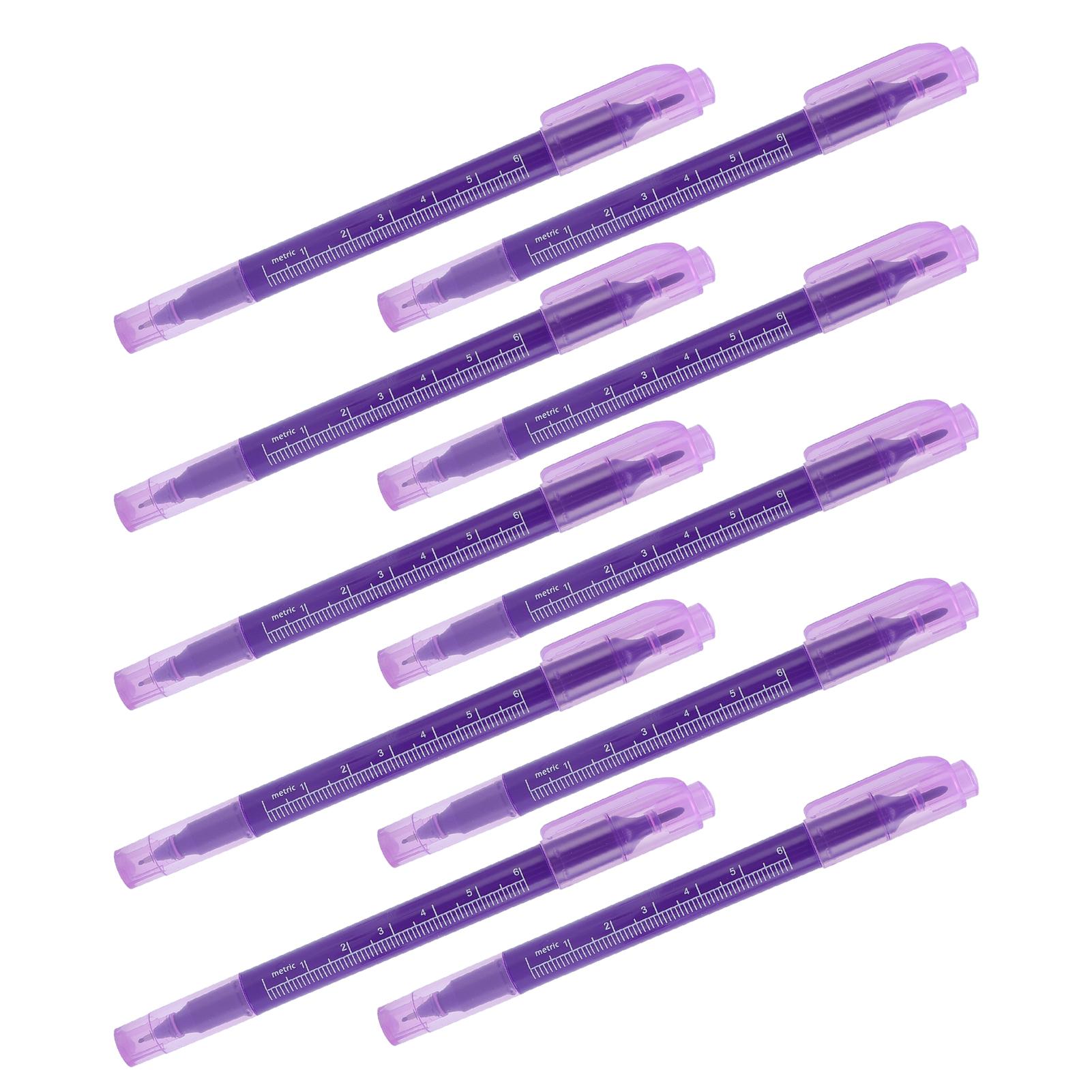 

10 шт. Фиолетовый стержень Маркер для кожи Набор для позиционирования измерения бровей Двусторонний маркер с