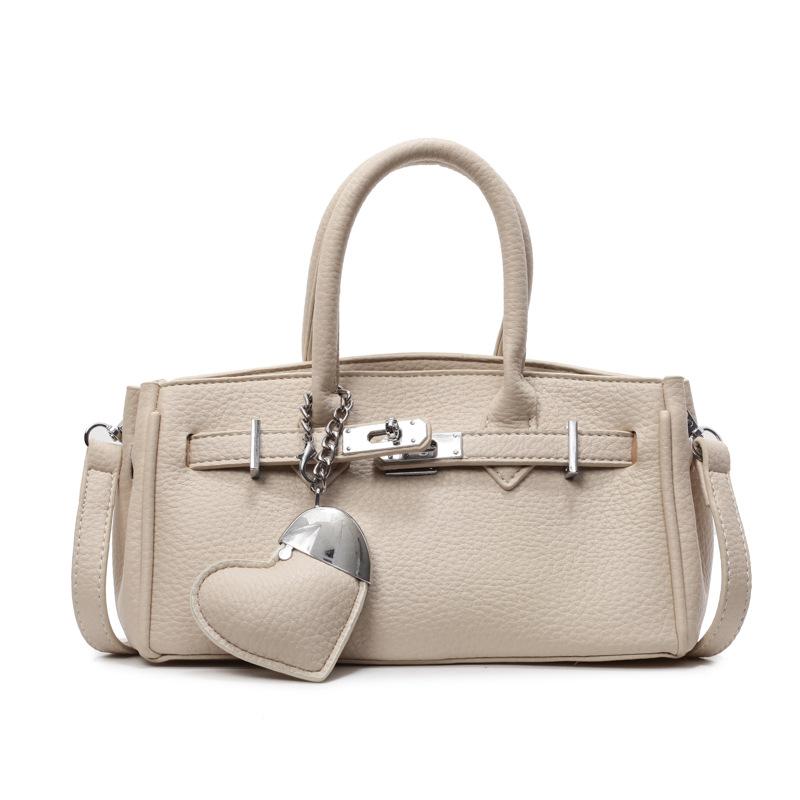 

2025 весна новый темперамент рисунок личи портативная маленькая квадратная сумка зарубежный стиль для работы высокое качество рабочий ветер сумка-мессенджер женская сумка бежевый