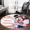 Customizable Minnie (18) Round Non-Slip Carpet - Ideal for Garden, Picnic, Office, Perfect for Decoration, Suitable For All Seasons