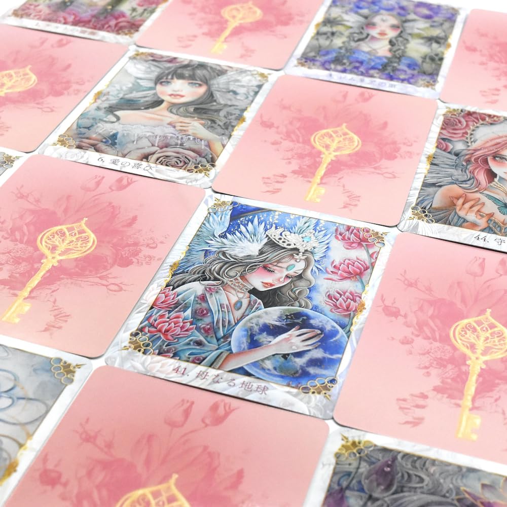 Fantasy Watercolor Oracle Cards Kyoko 44 Cards with Japanese Instruction Manual Artwork Hoshi, Message Yuki. [Authentic]