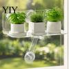 Wall Mounted Plant Rack Window Sill Shelf with Strong Suction Cups, Clear Acrylic Modern Ledge Organizer Floating Ledge, Display for Indoor