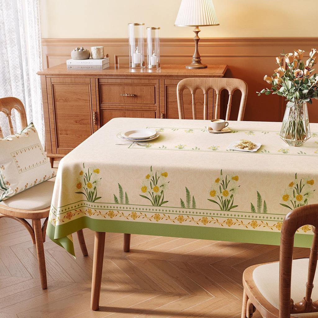 Vintage Tablecloths  Wash-Free, Waterproof, and Grease-Resistant Dining Tablecloths  Light Luxury Fabric Coffee Table Cloths