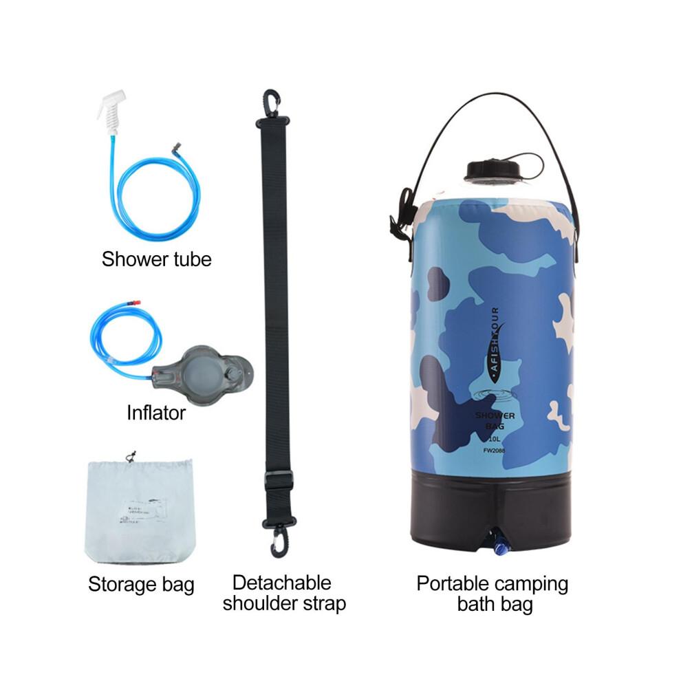 Compact and Lightweight Camping Shower Bag User-Friendly On Off Switch Solar Powered Heat Absorbing Design with Durable Build