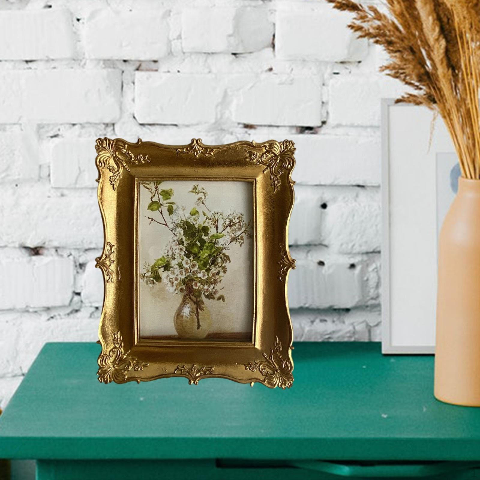 

Resin Picture Frame Decorative Home Decor Garden Photography Photo Country for Bedroom