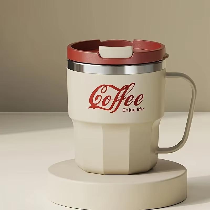 

400 мл Термокружка из нержавеющей стали Кола Высокоэстетичные Бутылки для воды Кофейная кружка Портативная Двойная емкость Офисная кружка 400ml бежевый