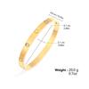 Htpwe Stainless Steel Love Bracelet For Women 18k Gold Plated Couple Holiday Gift Bracelet Party Daily Zircon