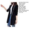 Women Fall Winter Jacket Open Stitch Cardigan Long Sleeve Mid Length Solid Color Loose Pockets Lapel Lady Warm Coat