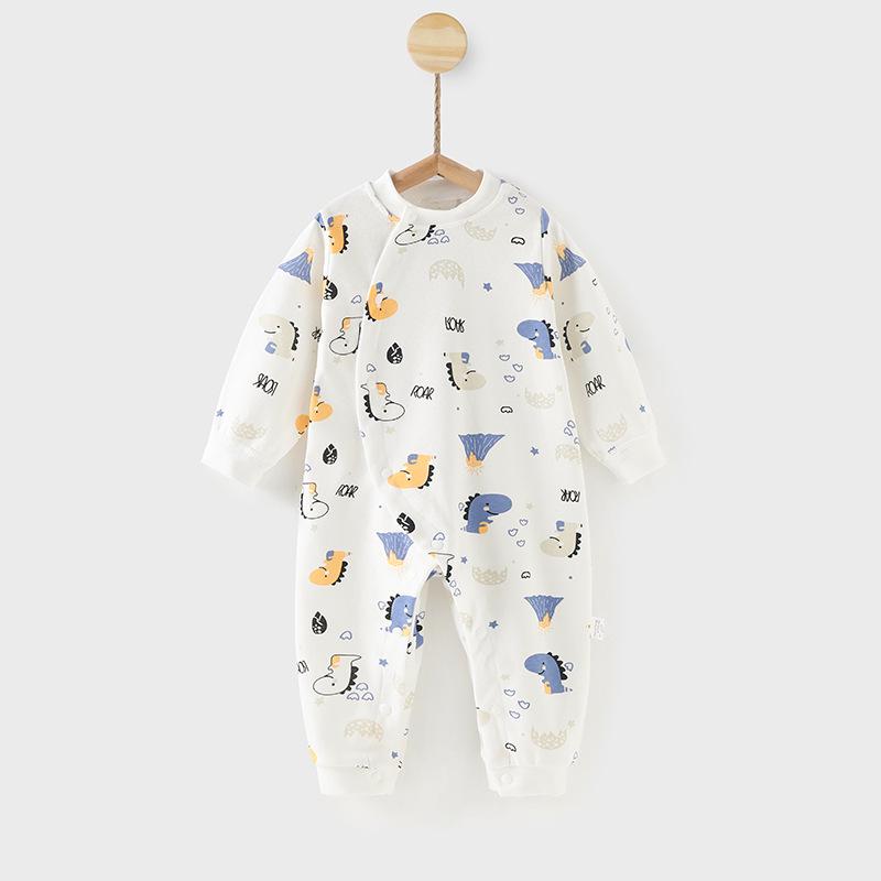 

Унісекс дитячий бавовняний комбінезон з довгим рукавом для весни, осені та літа