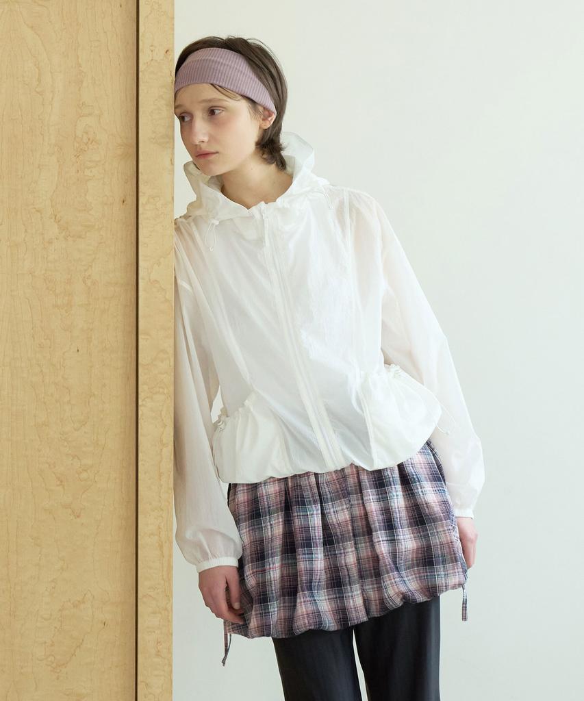 Covernat Woman Balloon Mini Skirt Check