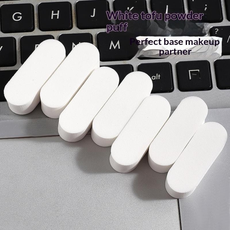 10 Pcs Soft Makeup Sponge Wet And Dry Use White Puff Foundation Concealer Smearing Powder Puff Cosmetics Tool