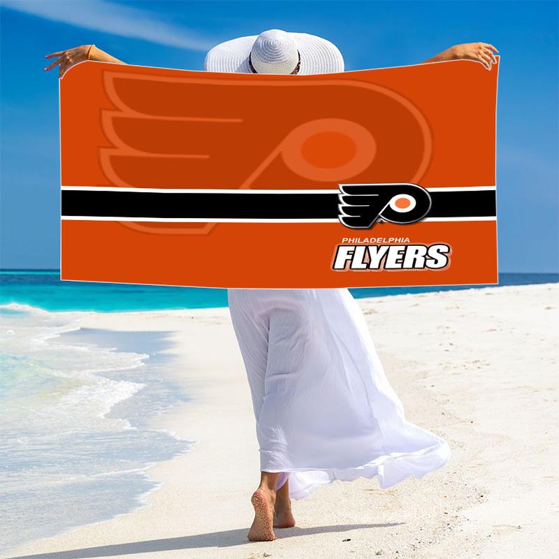 Philadelphia Flyers Logo Print Beach Towel, Large Soft Quick Dry Towel for Beach Camping Swimming