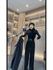 European High-End Winter Wool Wide-Leg Pants: Stylish, High-Waisted, Versatile, and Warm Women's Casual Trousers.