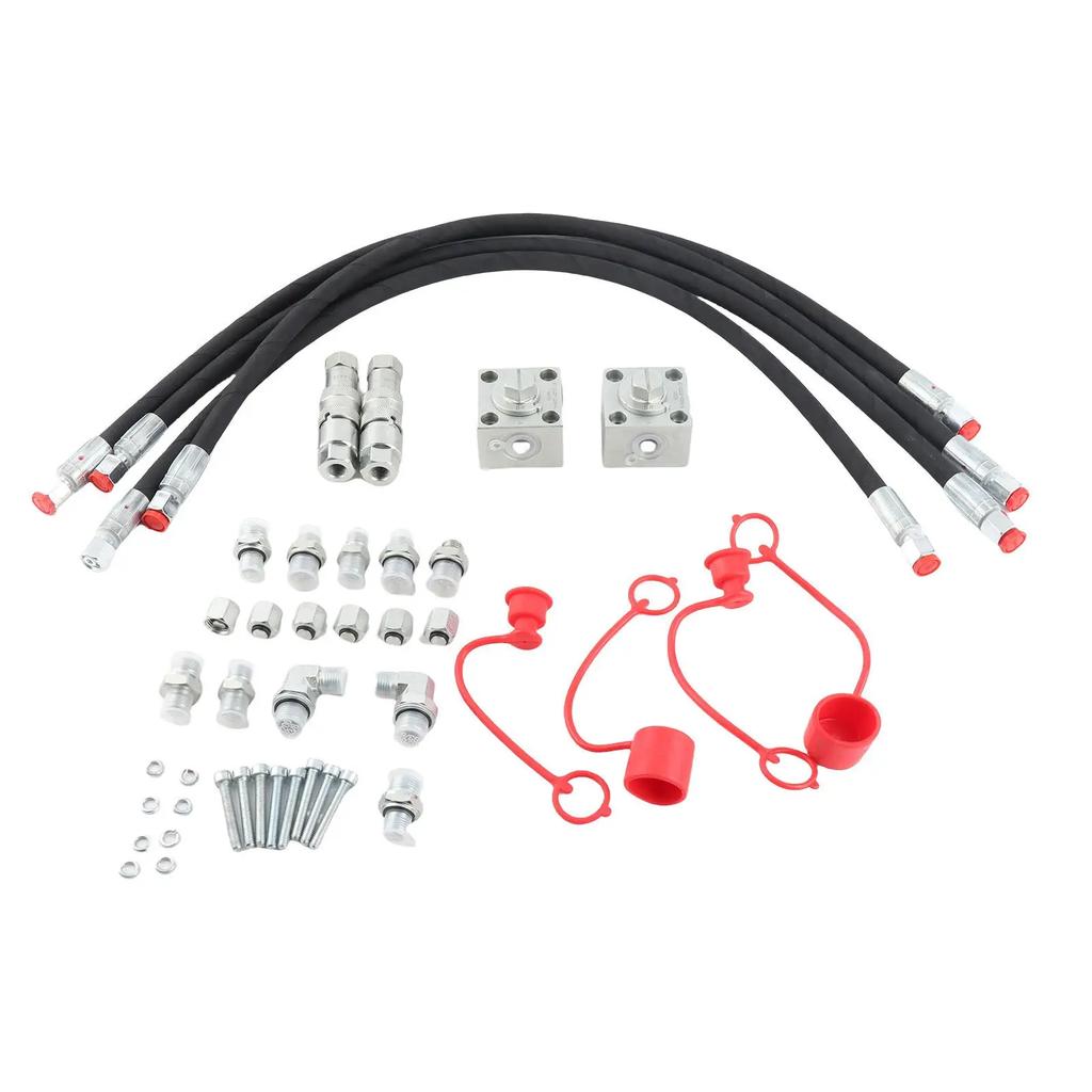 3 Way Diverter Valve 3 Way Diverter Valves with Quick Connectors 31 Inch Flexible Hoses for 1-2 Ton Chinese Mini Excavator