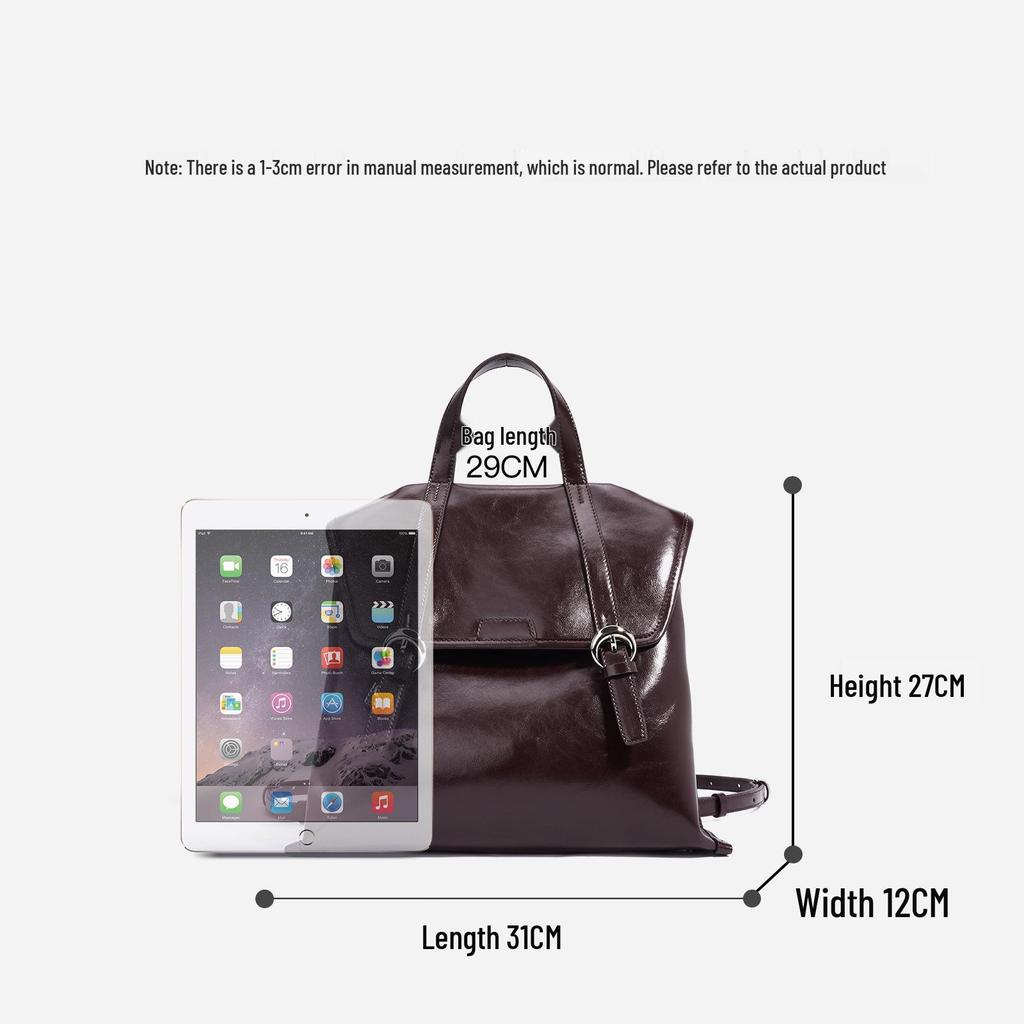 2025 Echtes Leder Vielseitige Damenmode Rucksack Handtasche
