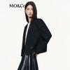 MO&Co. Women's 100% Wool Double-Breasted Blazer