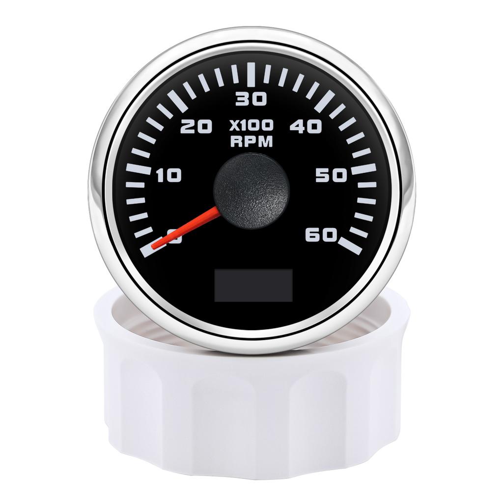 52mm Tachometer 3000/4000/6000/7000/8000 RPM Tacho Meter With Hourmeter For Marine Boat Car Tachometer Red Backlight 12V 24V