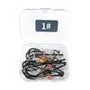 Live Shrimp Fixed Hooks Saltwater Offset Fishing Hooks Reusable Fisherman Tool Portable Fish Accessories with Storage Box