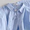 Blue Pure Cotton Women's Shirt, Unique Loose Commuter Design for Early Spring & Autumn 2026.