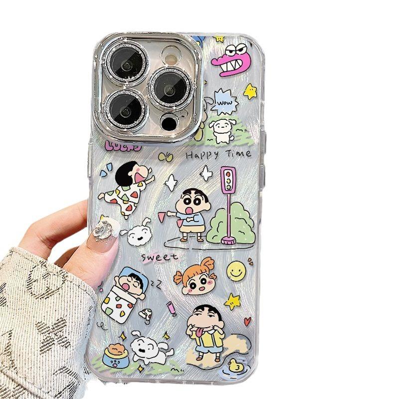 New Cute Graffiti Small New Application Apple 11promax Mobile Phone Case 11 Soft Case 11 Cartoon 11 Fine Hole Anti-drop