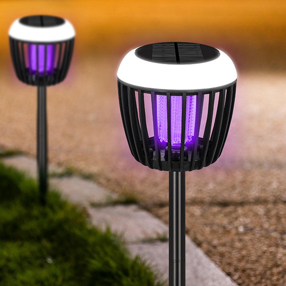 Solar Mosquito Killer Lamp Waterproof Lighting Mosquito Repellent Lamp Solar Mosquito Zapper Lamp for Outdoor Garden Patio Use