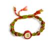 Apple Ceramic Bracelet Handmade Adjustable Cotton Rope Dainty Jewelry Fruit Style for Girls Daily Wear Gift S03-271