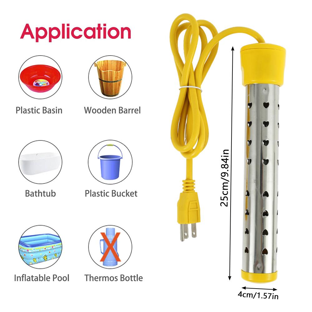 

1500 Вт Нагреватель для воды бассейна Защита от ожогов Высокомощный электрический водонагреватель Защита безопасности Быстрый нагрев Автоматическое отключение Нагреватель 1500w
