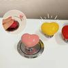 Toilet Handle Toilet Press Button Heart Shaped Press Tank Push Switch Toilet Bathing Room Decoration Water Press Flush Button