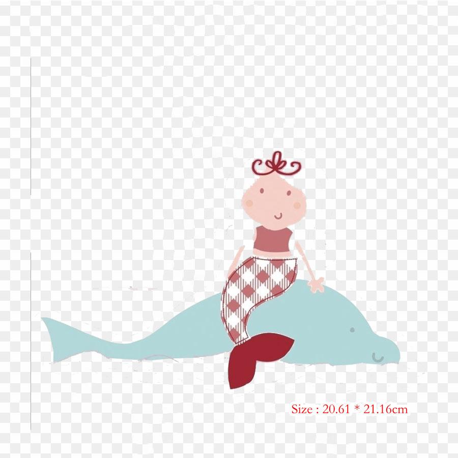 

Материал с изображением русалки Ариэль Русалка под зажимом, термопереносная печать, виниловые нашивки, наклейки для одежды, аппликации «сделай сам», моющиеся нашивки