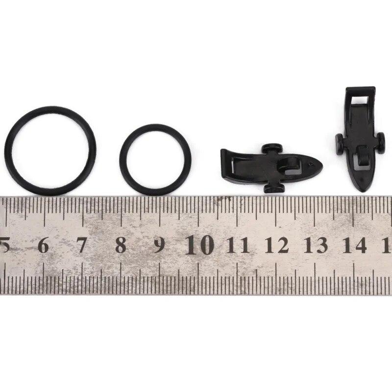 10pcs Fishing Hook Keeper Lure Bait Holder With Rubber Ringsfor Fishing Rod Fishing Gear Portable Accessories Fixed Bait