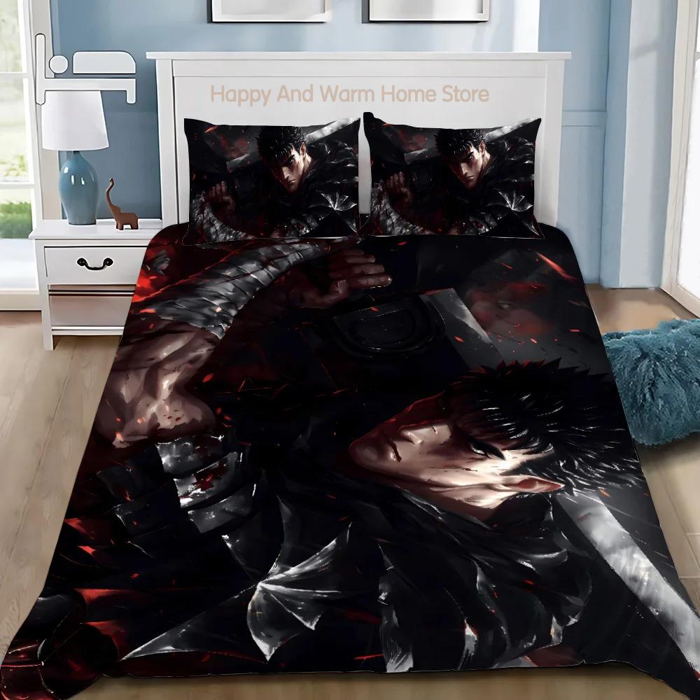 Duvet Cover Anime Berserk Pillowcase Bedding Set Adult Boy Girl Bedroom Decoration Boys Gift Single Double Large Size