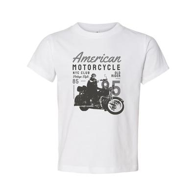 Unisex Motorrad Grafik T-Shirt mit Vintage Fahrer Illustration und Retro Typografie