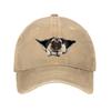 Pug Dog Peeking Out Distressed Baseball Cap Cotton Adjustable Outdoor Casual Hat for Unisex Adults