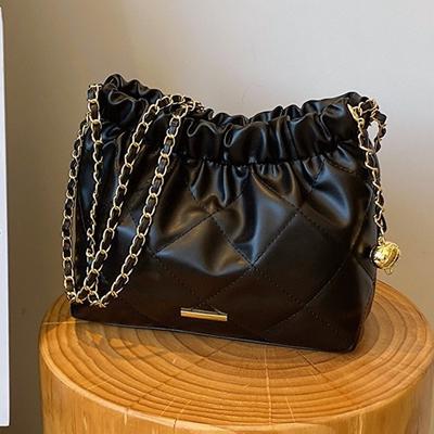 Tasche Damen Xiaoxiangfeng Lässige Rauten-Schultertasche Pendlerkette Umhängetasche