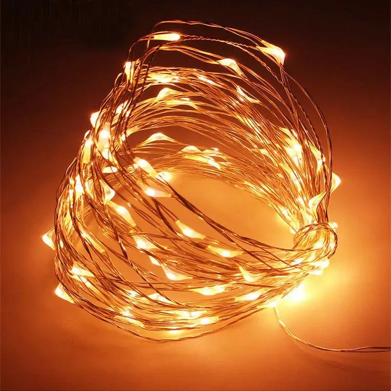 1Pack Fairy Light String Led Copper Wire String Light 1/2/3/5/10M Battery Powered For Bedroom Garden Party Wedding Decoration