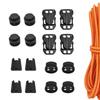 Elastic Bungee Cord 3.2M 3mm Hiking Daypack Strap Buckle with 16 Locks for Backpack Climbing