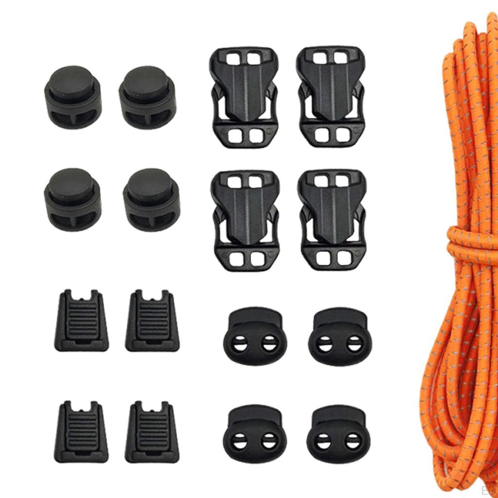 Elastic Bungee Cord 3.2M 3mm Hiking Daypack Strap Buckle with 16 Locks for Backpack Climbing