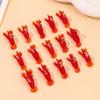 1PC Roter Hummer Mini Figur Anhänger Niedlichen Charme Krebse Garnelen Garnelen Winzige Statue Ornamente Aquarium Dekor Zubehör