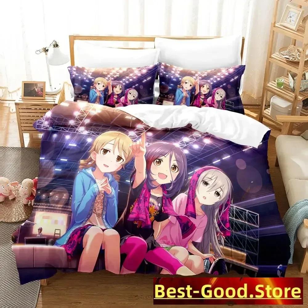 New THE iDOLM@STER Cinderella Girls Starlight Stage Bedding Set Printed Bed Set With Pillowcase Bed Duvet Cover Single Double