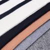 Kobiety jesień zima dorywczo dzianinowe swetry swetry Top golf nity w paski z długim rękawem beżowy czarny szary Khaki S-XL