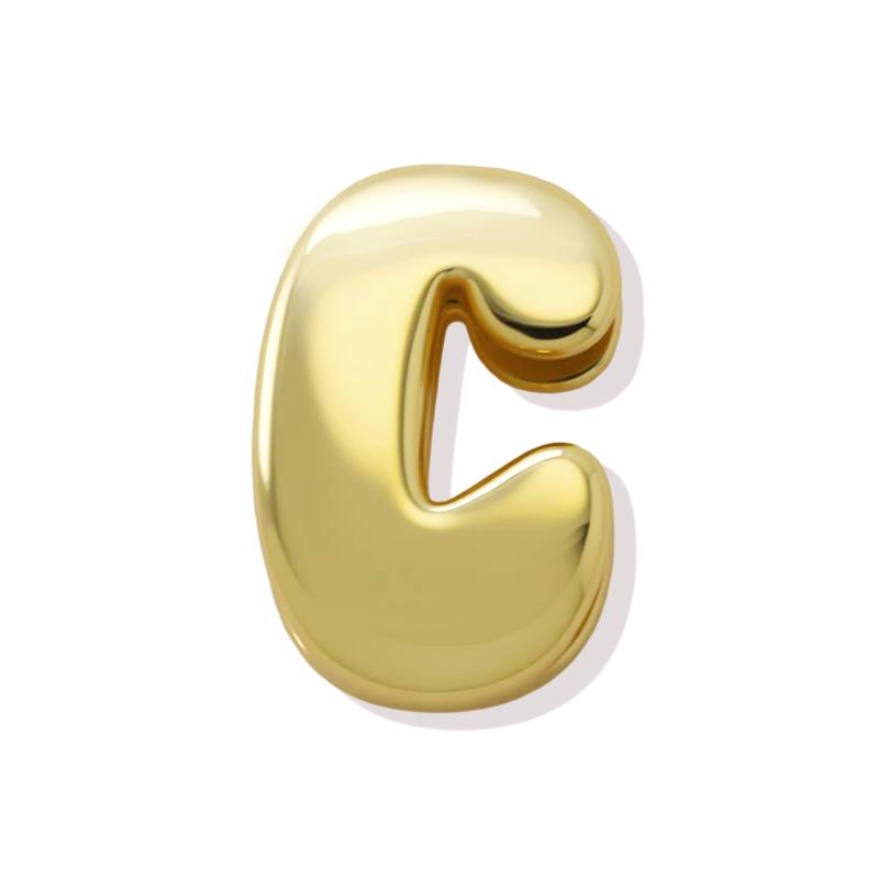 Initial Alphabet Letter Spacer Beads For Bracelet Big Hole Star Heart Charm Pendant Gold Color Diy Making Copper