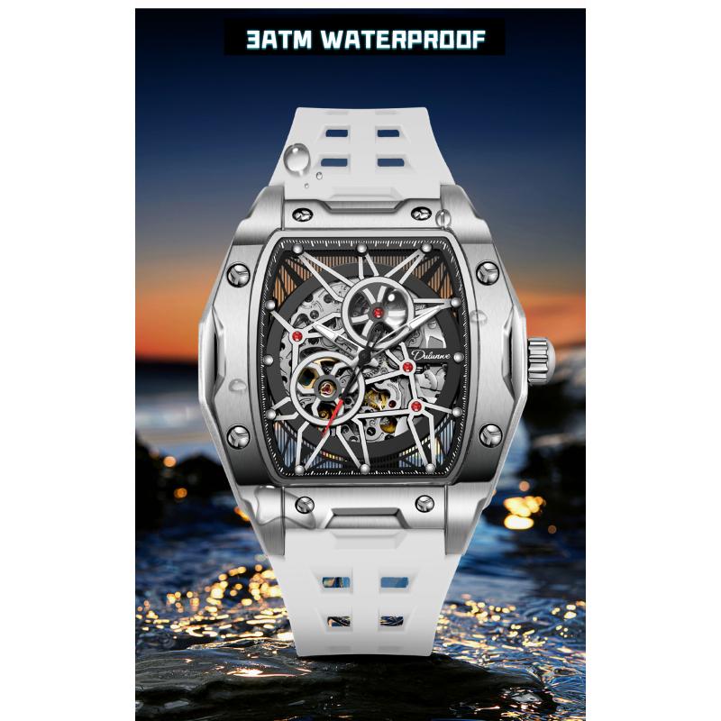 Mens Skeleton Mechanical Automatic Watch Top Brand Luxury Luminous Waterproof Men Watch Gift