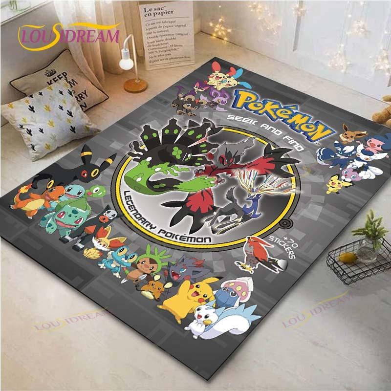 Pokémon Pikachu Teppich Wohnzimmer Schlafzimmer Bettvorleger Arbeitszimmer Computerstuhl Heimtextilien Fußmatte Teppich