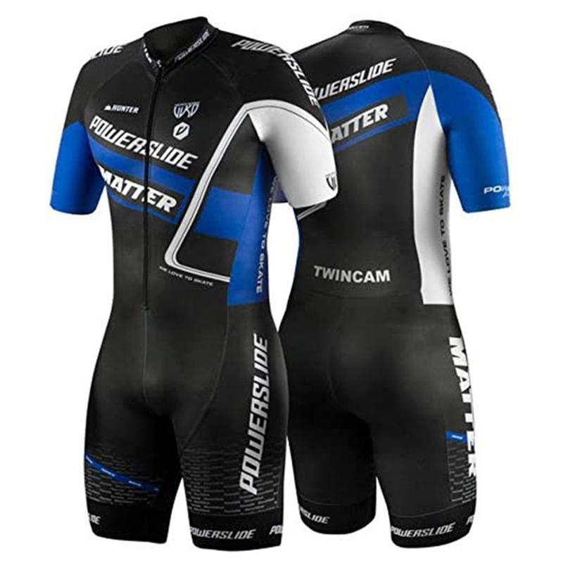 

2026 Summer One-piece Powerslide Skinsuit Team Speed Skating Triathlon Suit Men Inline Speed Skating Tights Racing Suit Ropa Ciclismo Skating XS